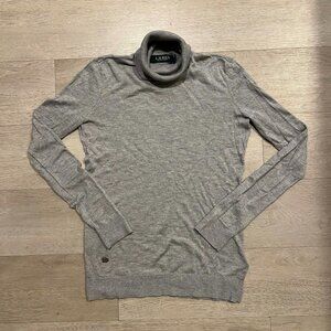 Lauren Ralph Lauren Women's Grey Turtleneck Long Sleeve Shirt Sweater